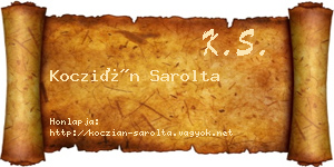 Koczián Sarolta névjegykártya